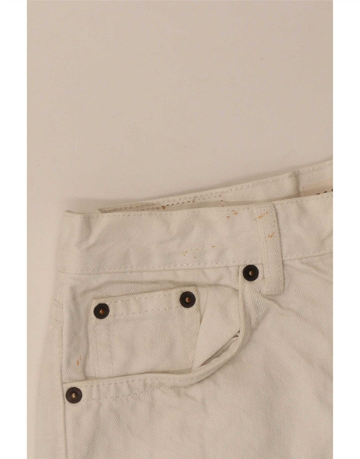 Shorts jeans feminino Topshop W28 poliéster branco médio