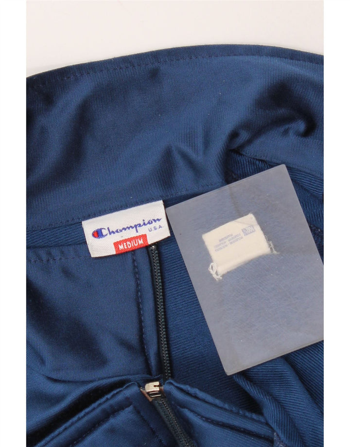 Jaqueta masculina de agasalho gráfico Champion médio azul marinho poliéster