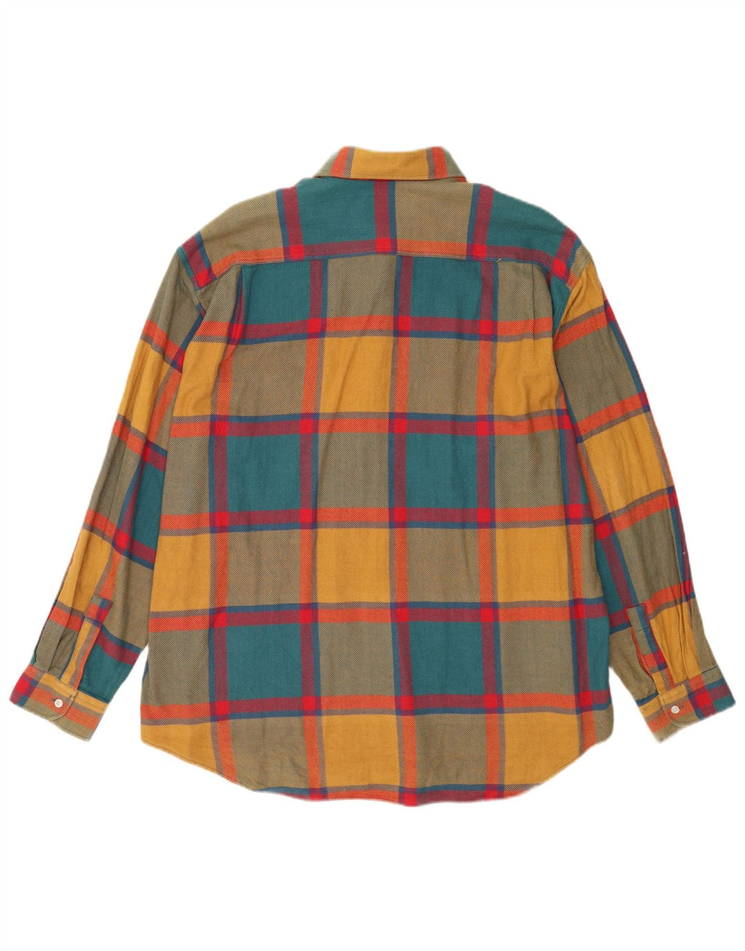 Camisa masculina de flanela STEFANEL XL algodão xadrez multicolorido