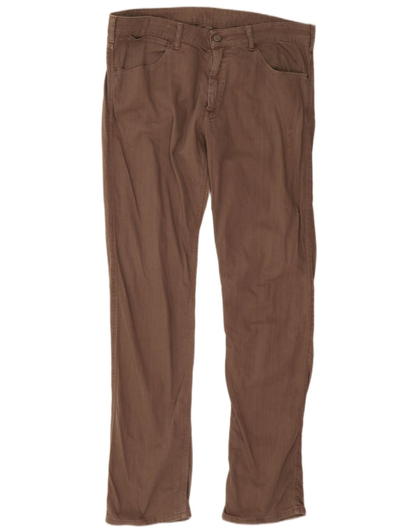 Calvin Klein Masculino Slim Jeans IT 52 XL W36 L33 Marrom Algodão