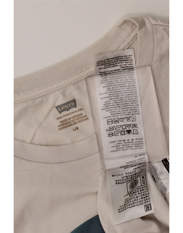 Camiseta gráfica masculina LEVI'S grande de algodão branco