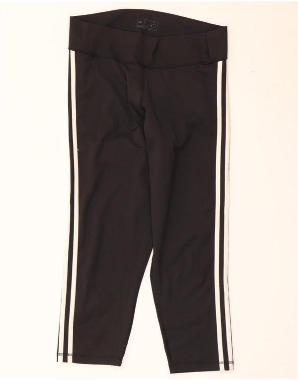 Adidas Mulher Aeroready Capri Leggings UK 16/18 Grande Preto