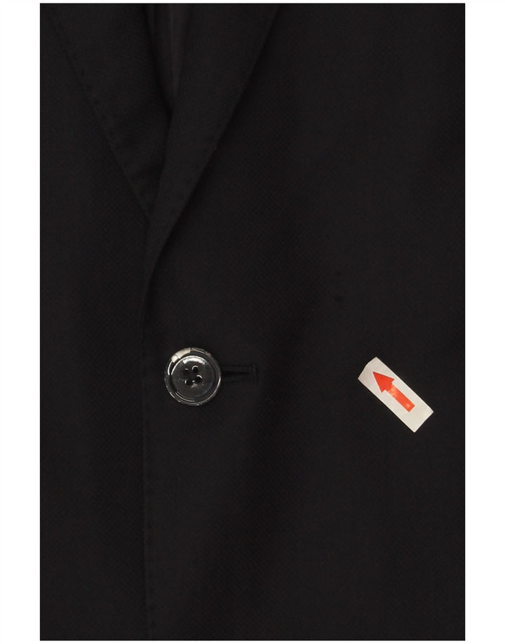Jaqueta blazer masculina Massimo Dutti com 2 botões UE 48 lã azul marinho médio