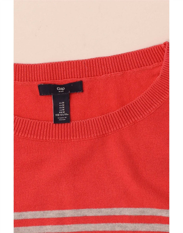 Suéter feminino Gap com gola canoa e listrado vermelho médio UK 14