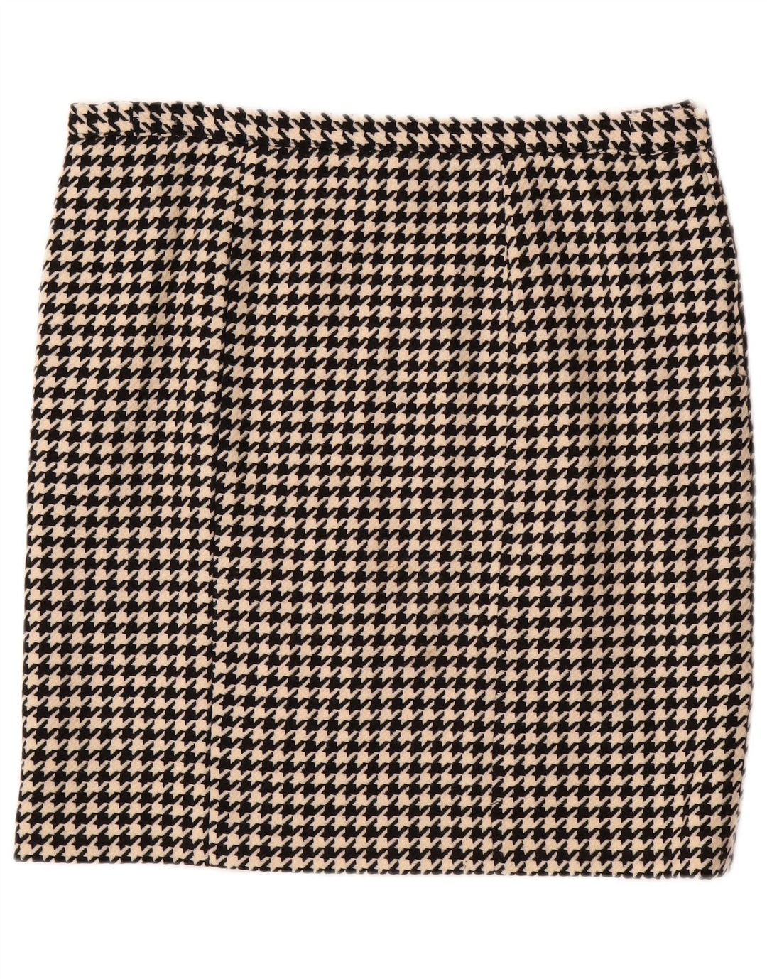 Saia reta feminina VINTAGE W36 XL preta Houndstooth