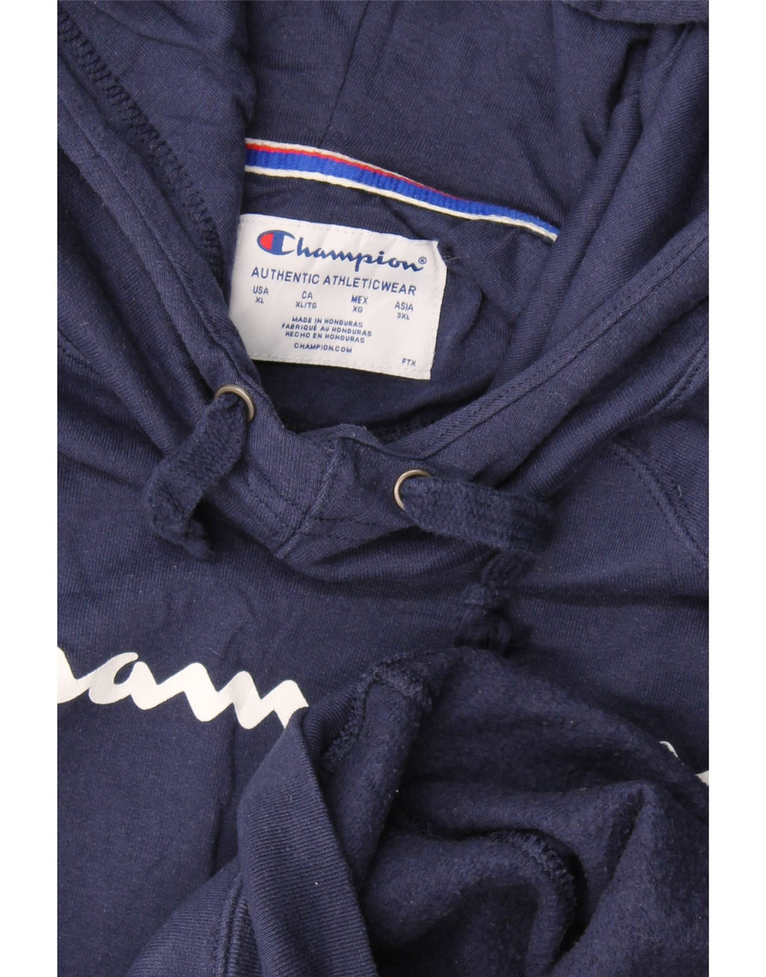 Jumper com capuz gráfico masculino Champion XL azul marinho