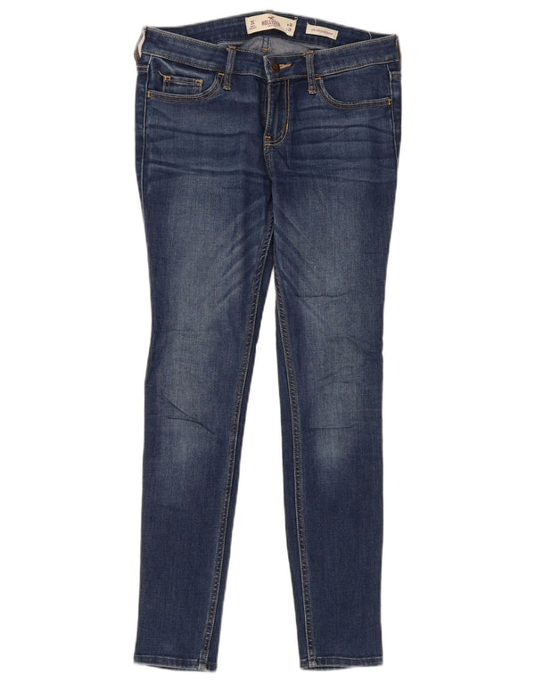 Calça jeans feminina Hollister cintura baixa super skinny US 3 XS W26 L28 algodão azul