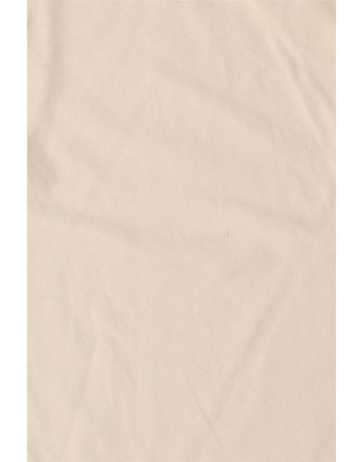 Camisa polo masculina Kappa gráfica grande algodão branco