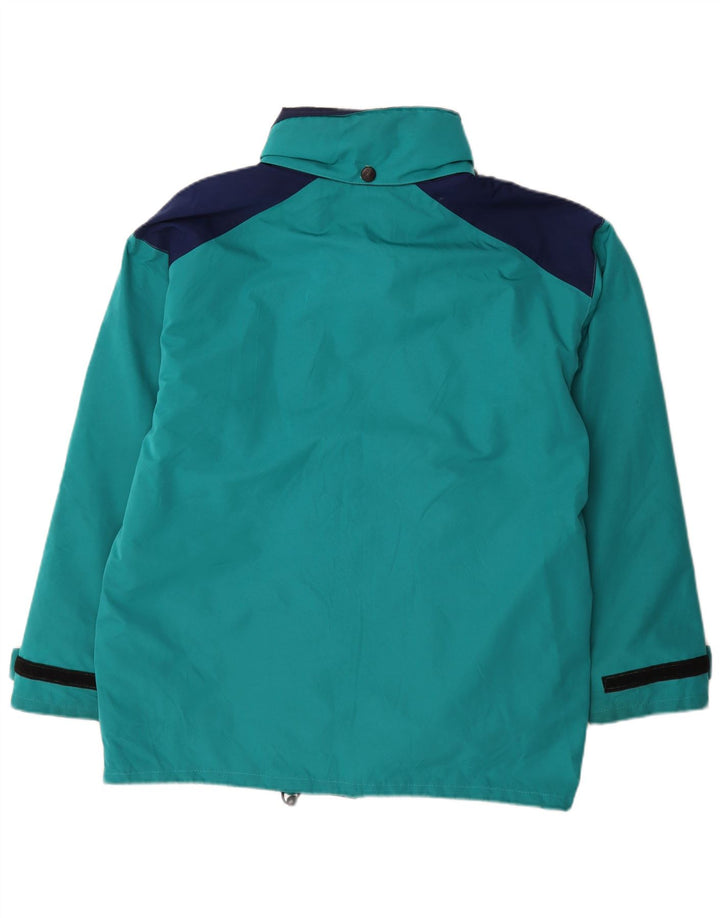 Jaqueta corta-vento masculina SALEWA UK 40 grande azul colorblock poliamida