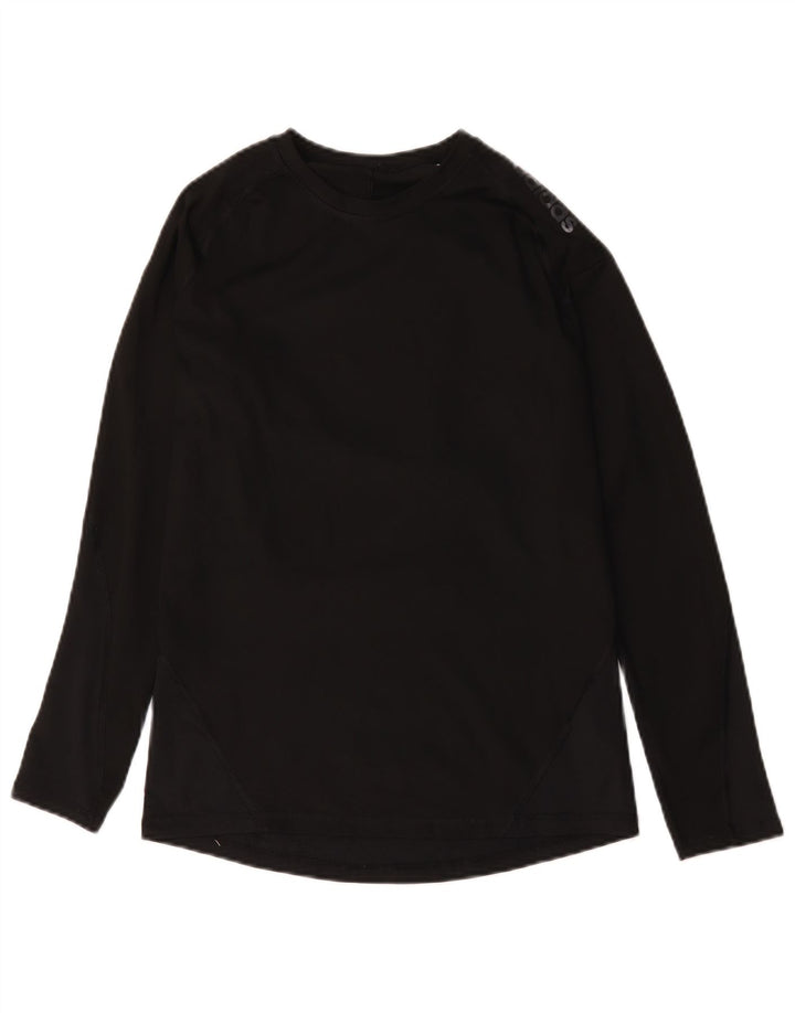 Adidas Feminino Climacool Graphic Top Manga Longa Reino Unido 12 Médio Preto