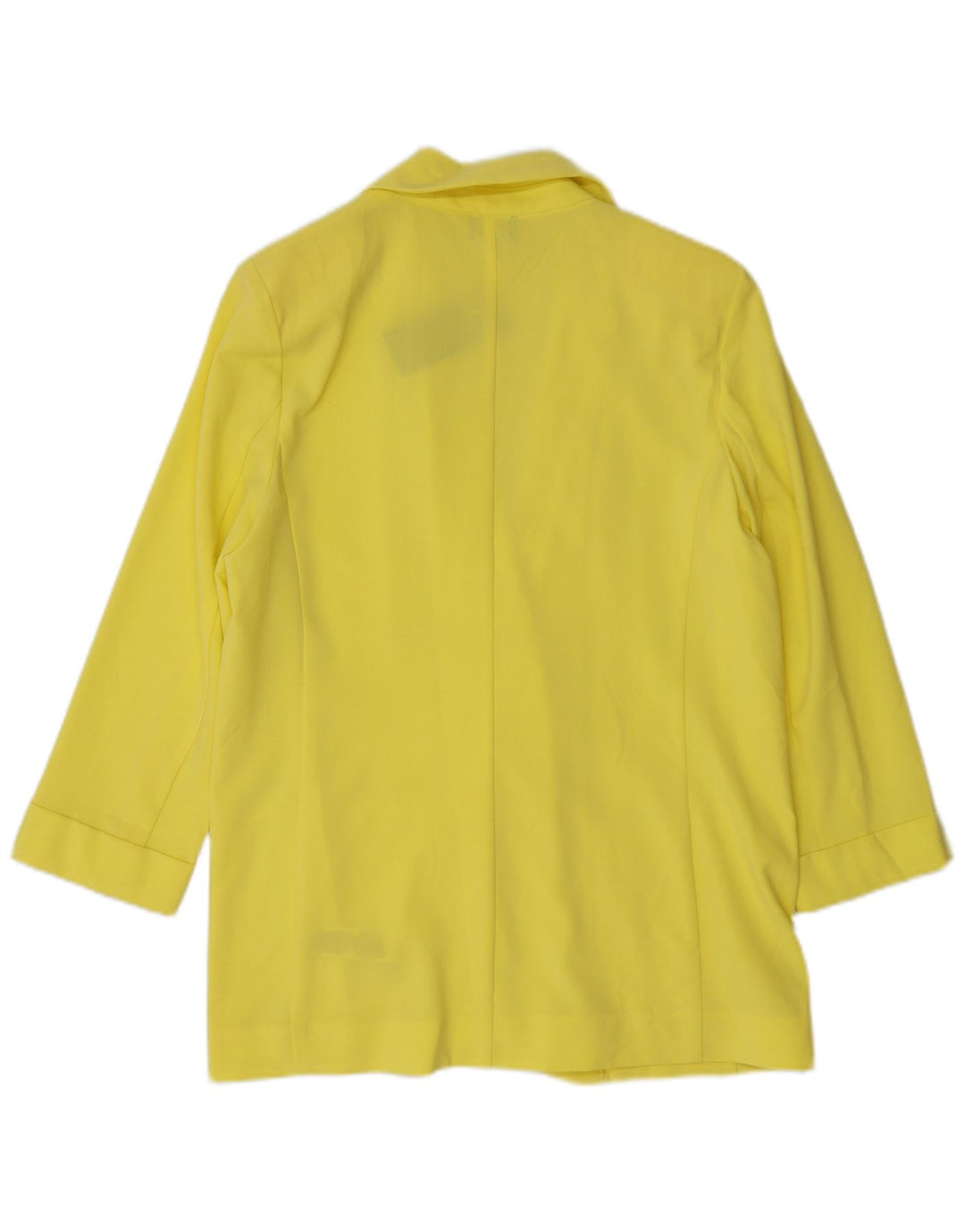 Jaqueta blazer feminina Marks & Spencer manga 3/4 aberta Reino Unido 12 médio amarelo