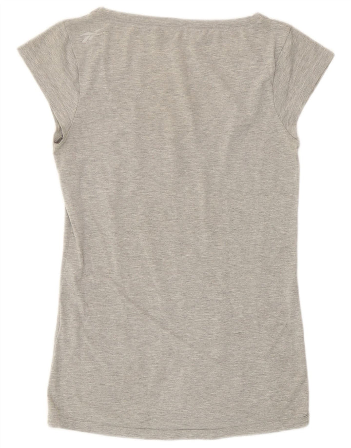 Camiseta Reebok Mulher Top UK 10 Pequena Cinza