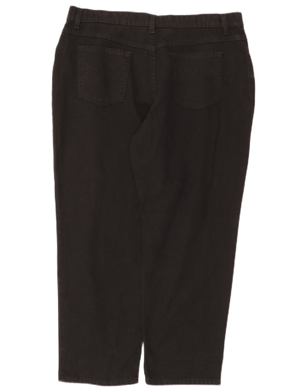 Calça casual feminina Marks & Spencer cônica UK 20 2XL W38 L26 preta