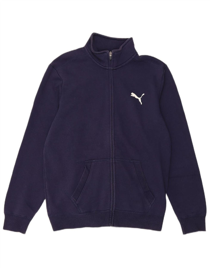 PUMA Mens Tracksuit Top Jacket Grande Algodão Azul Marinho