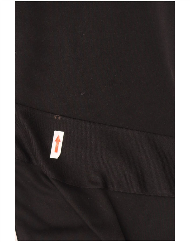 Calça de treino masculina Adidas grande poliéster espinha de peixe preto