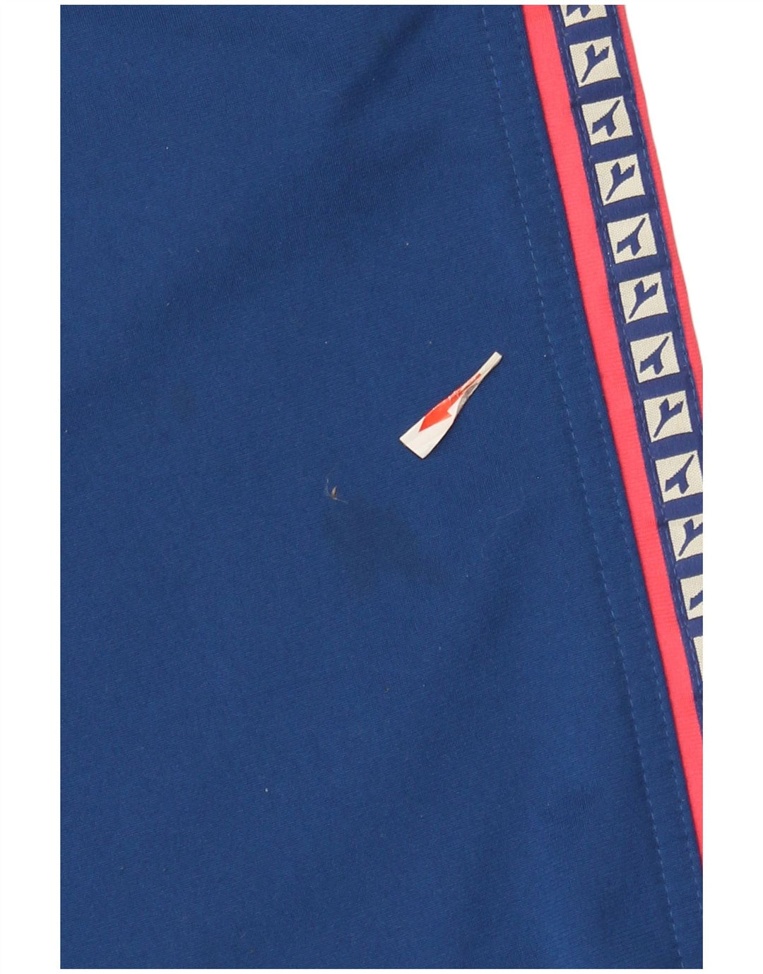 Calça de treino gráfica masculina Diadora UK 42 poliéster azul grande