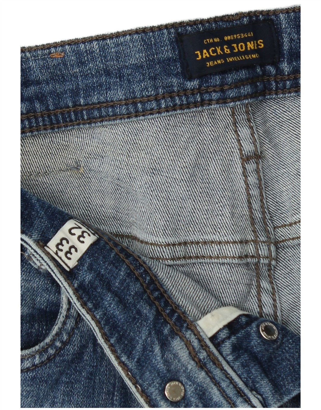 Jack & Jones Masculino GLENN Slim Jeans W33 L32 Azul