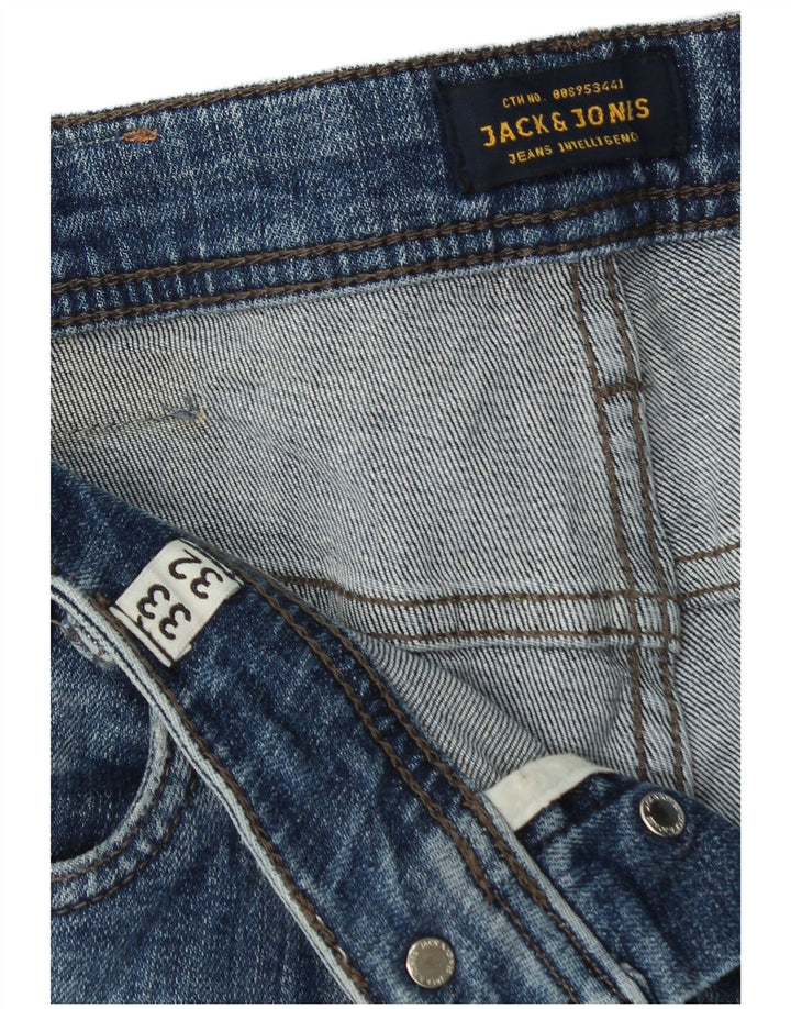 Jack & Jones Masculino GLENN Slim Jeans W33 L32 Azul