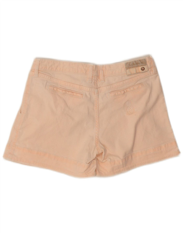 Shorts jeans feminino Jeckerson W28 médio rosa algodão