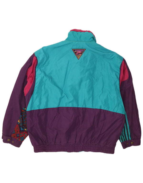 Jaqueta de esqui dourada dos homens da equipe poliéster roxo Reino Unido 44 2XL Colourblock