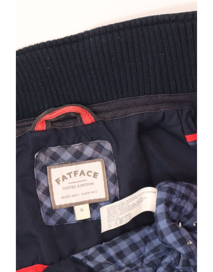 Jaqueta corta-vento feminina Fat Face UK 6 XS azul marinho nylon