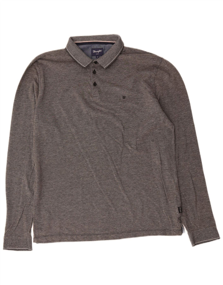 Camisa polo masculina de manga comprida WRANGLER XL cinza algodão
