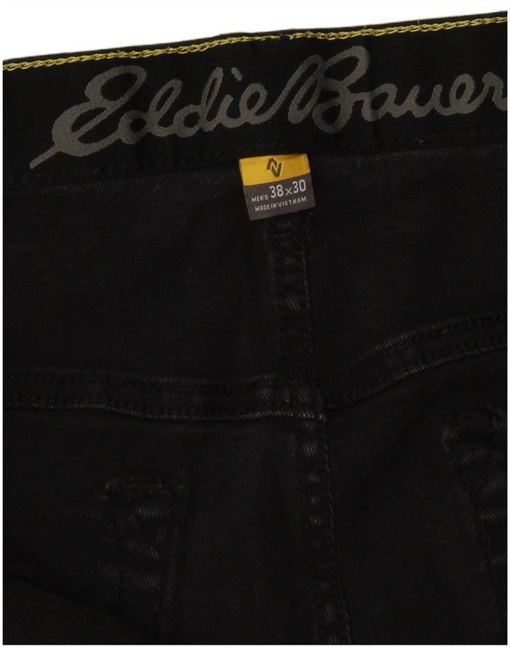 Eddie Bauer Calça jeans reta masculina W38 L30 preta