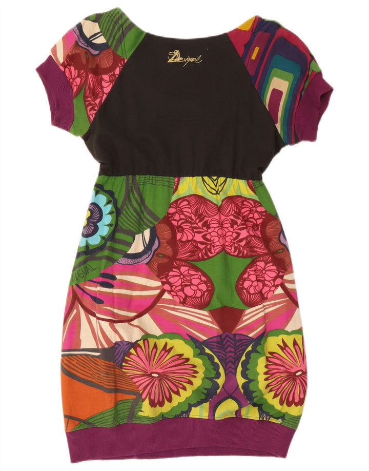 Vestido feminino gráfico bolha Desigual Reino Unido 10 pequeno floral multicolorido