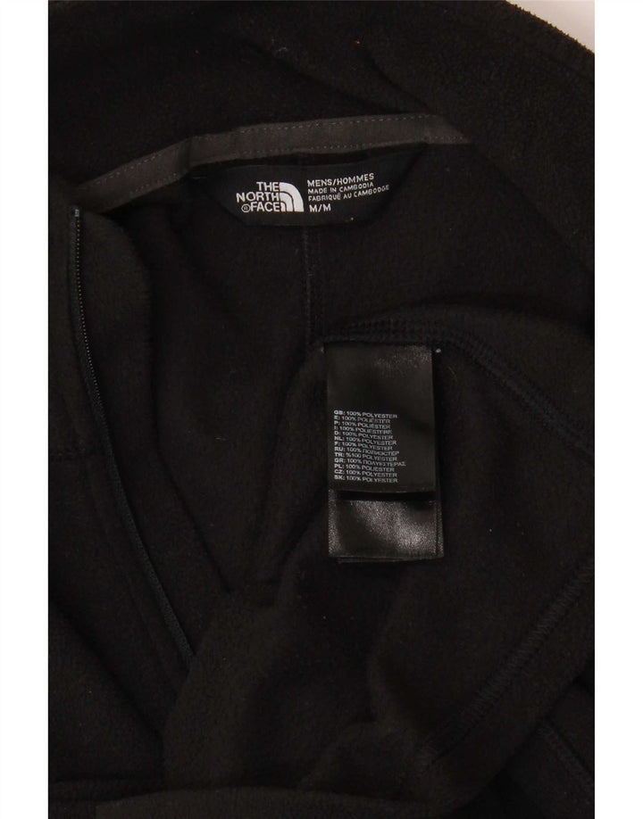 Suéter de lã masculino The North Face com zíper e gola média poliéster preto