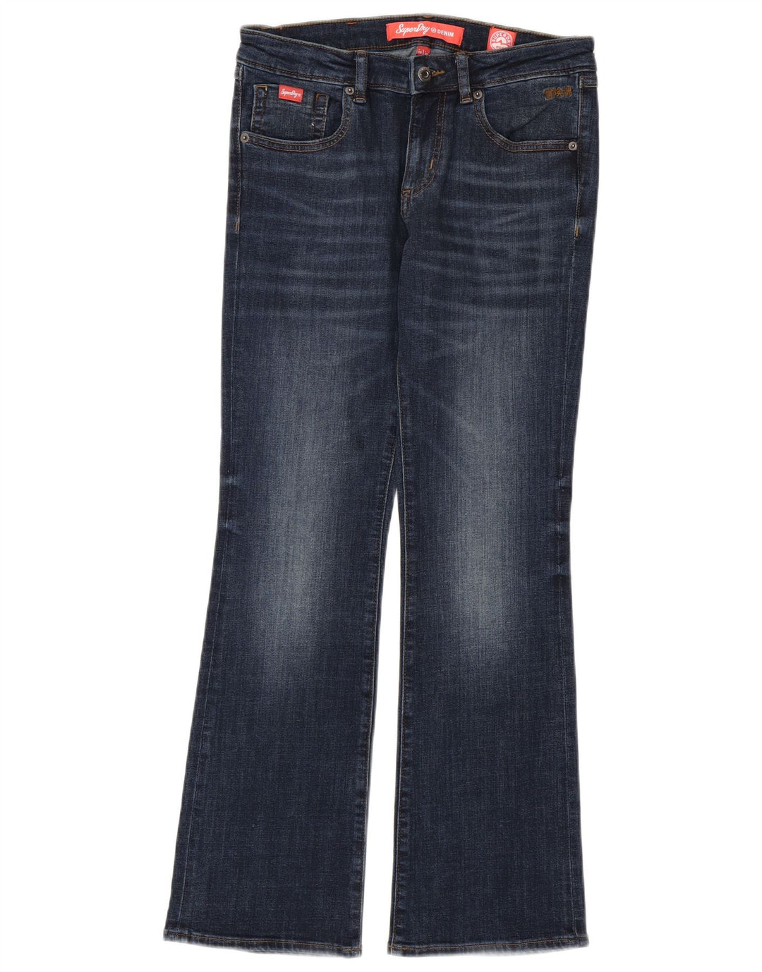 Jeans bootcut feminino SUPERDRY W28 L30 algodão azul