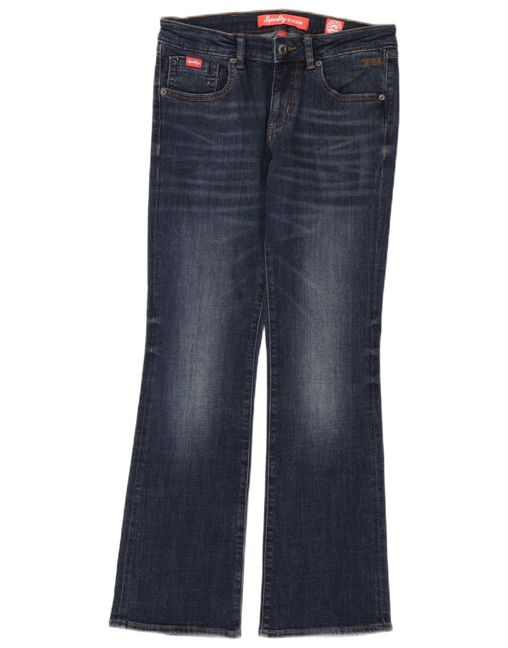 Jeans bootcut feminino SUPERDRY W28 L30 algodão azul