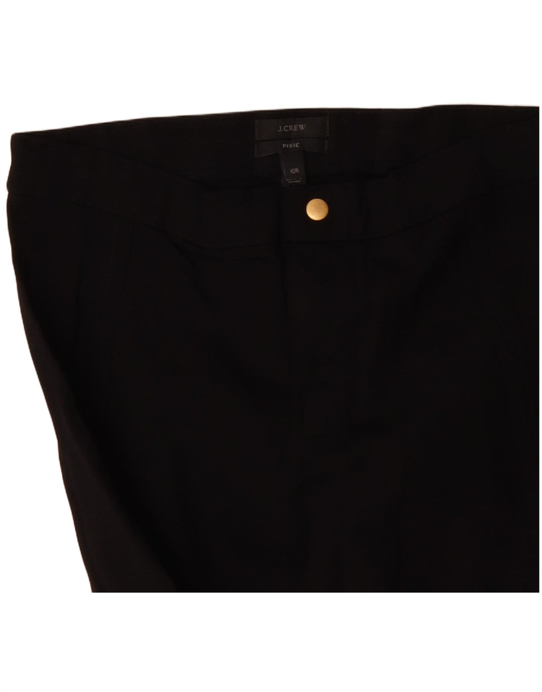J. Crew Calça feminina Pixie Slim casual US 10 grande W30 L30 preta viscose
