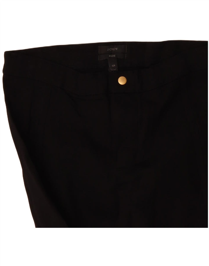 J. Crew Calça feminina Pixie Slim casual US 10 grande W30 L30 preta viscose