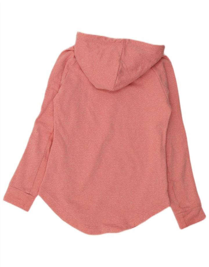 ADIDAS Womens Graphic Hoodie Jumper UK 10 Pequeno Rosa