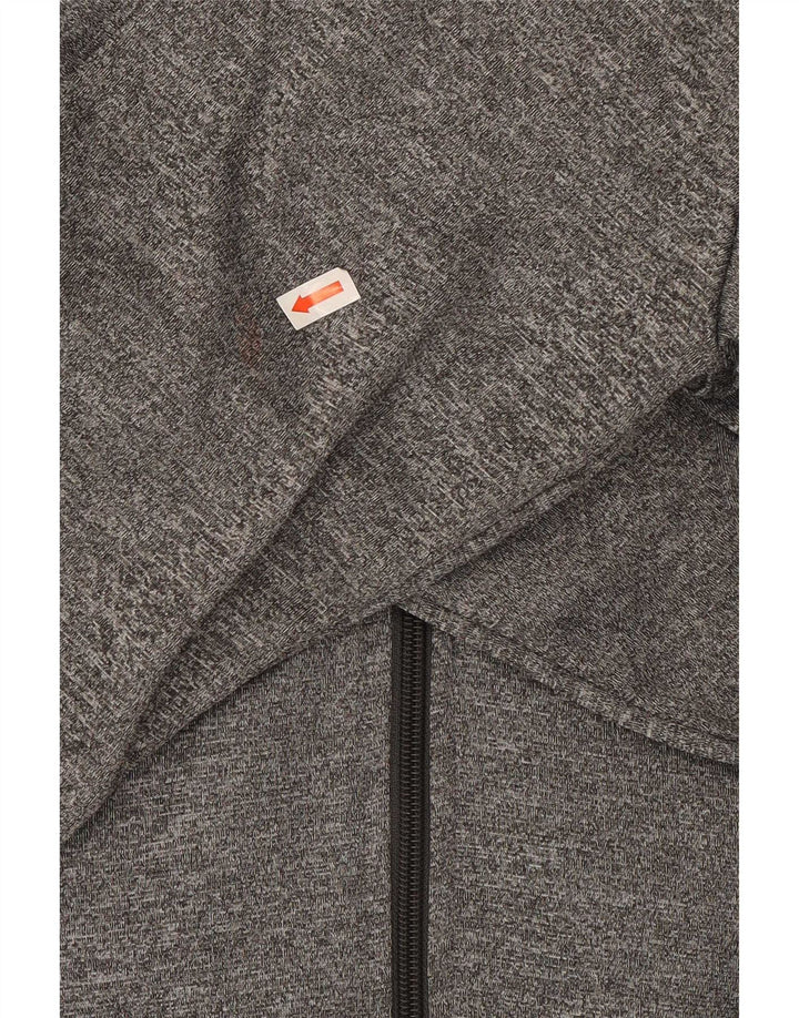 Ellesse Suéter feminino com capuz e zíper UK 8 pequeno cinza colorblock poliéster
