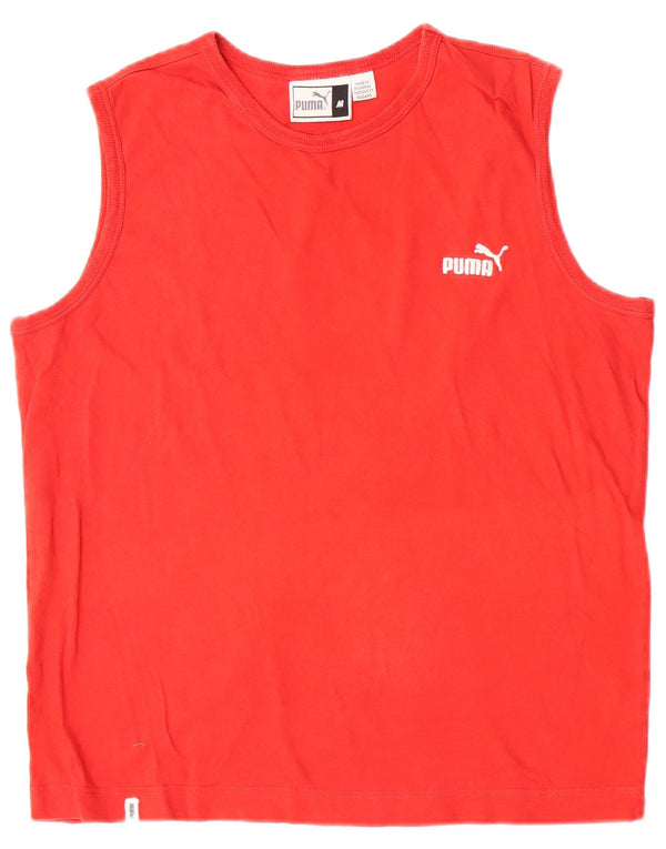 Puma Mens Vest Top Médio Algodão Vermelho