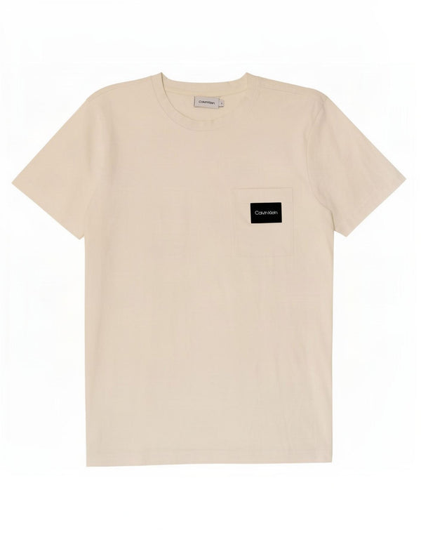Camiseta masculina Calvin Klein pequena branca