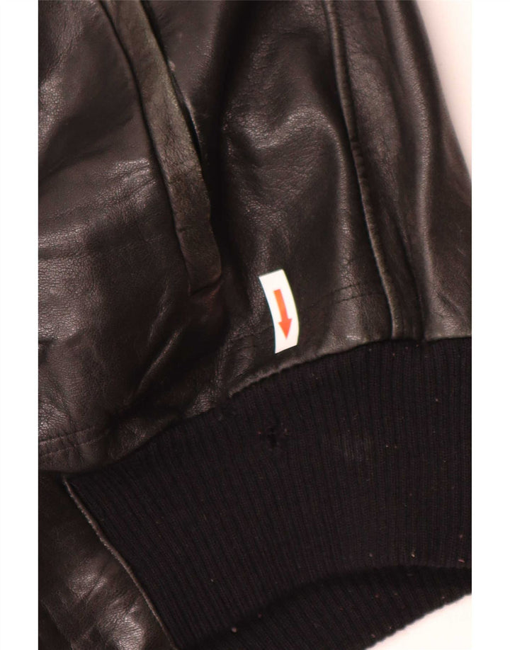 Jaqueta de couro masculina Marpel IT 52 XL preta