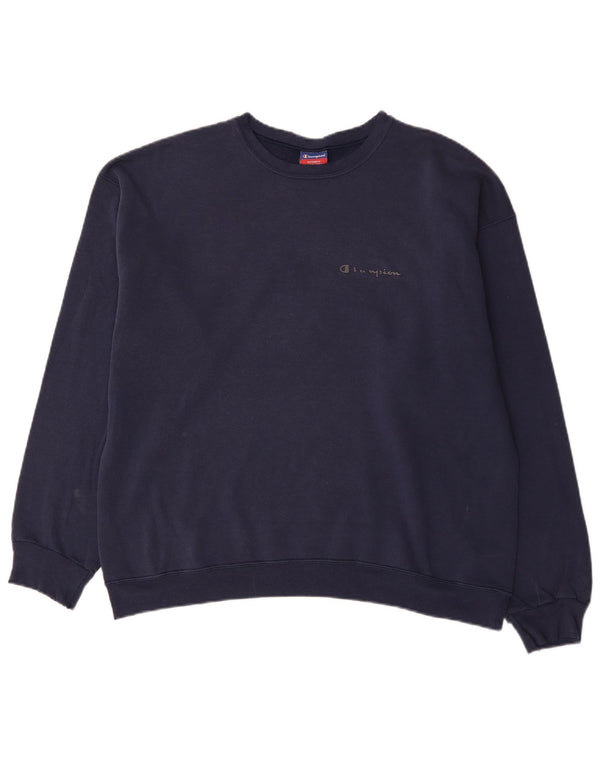 Champion moletom masculino jumper XL azul marinho algodão