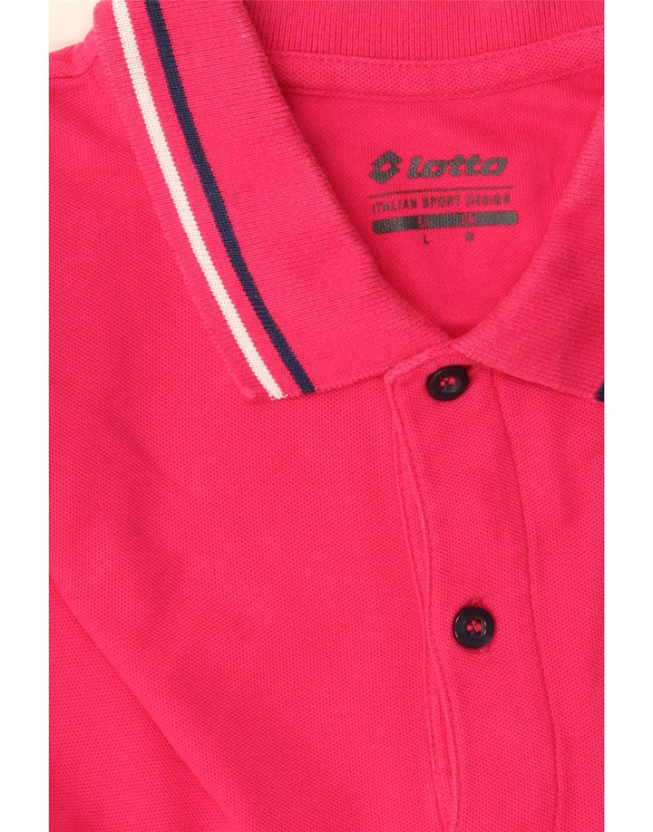 Camisa polo masculina Lotto grande rosa