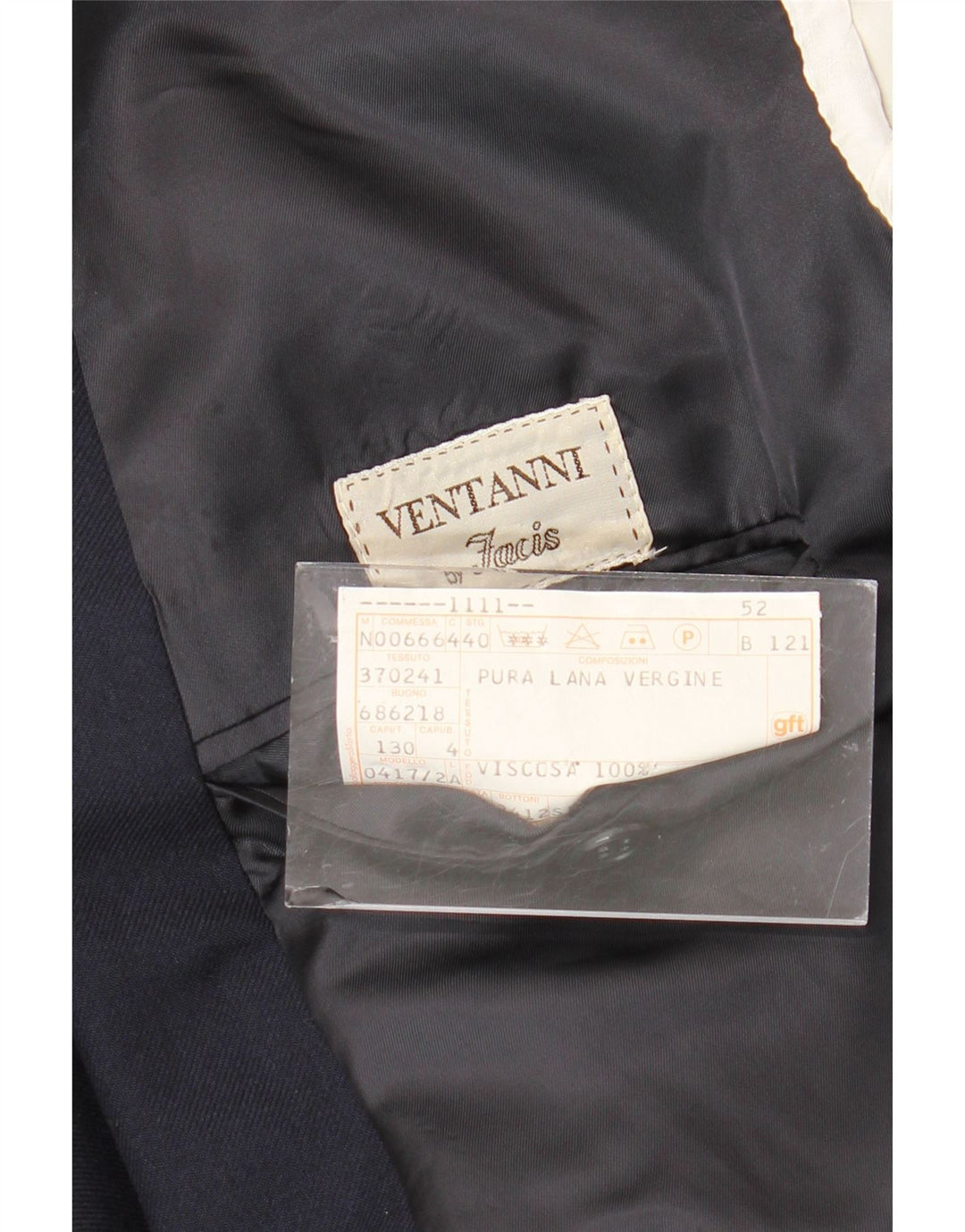 Jaqueta blazer masculina FACIS com peito duplo IT 52 XL azul marinho lã virgem