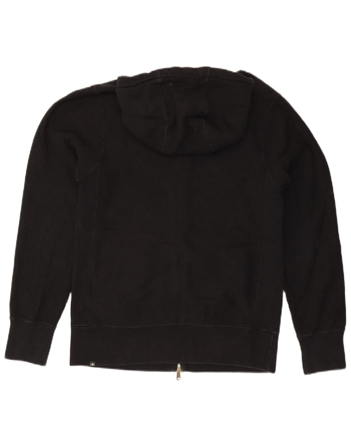 Suéter masculino com capuz e zíper gráfico Volcom pequeno algodão preto