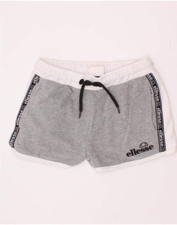 Shorts esportivos gráficos para meninas Ellesse 8-9 anos cinza algodão colorblock