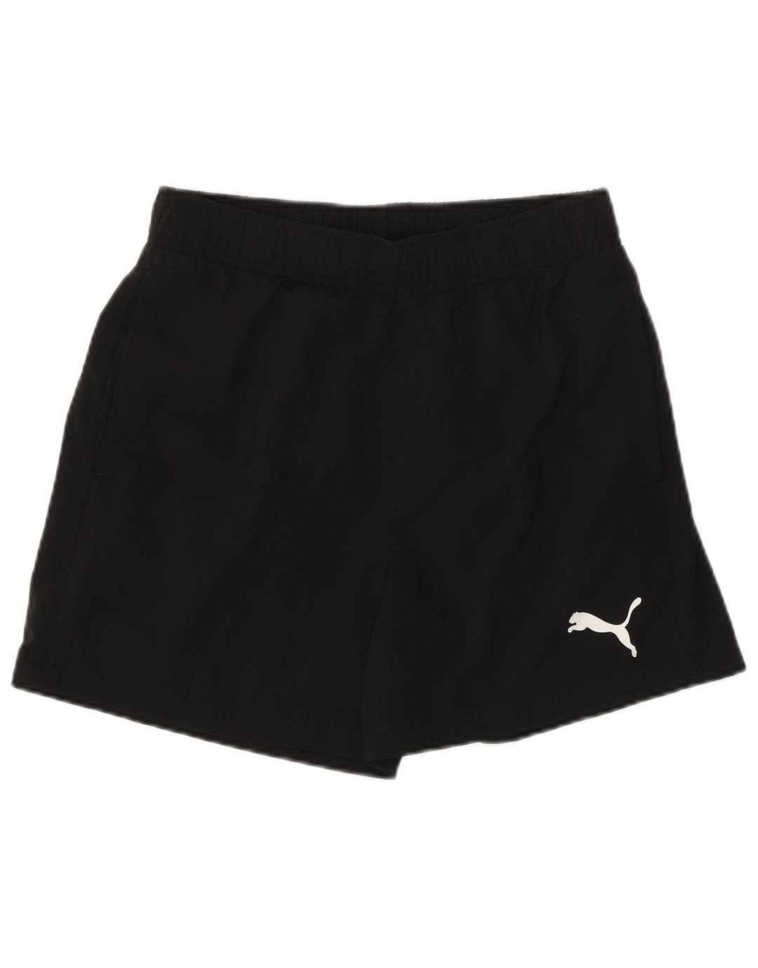 Shorts esportivos masculinos Puma pequeno poliéster preto