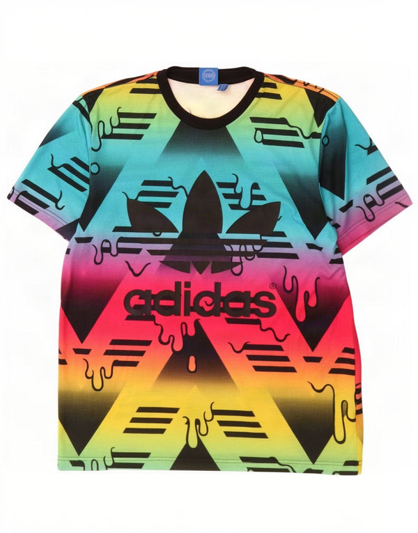 Adidas Mens Graphic T-Shirt Top Médio Poliéster Multicolorido