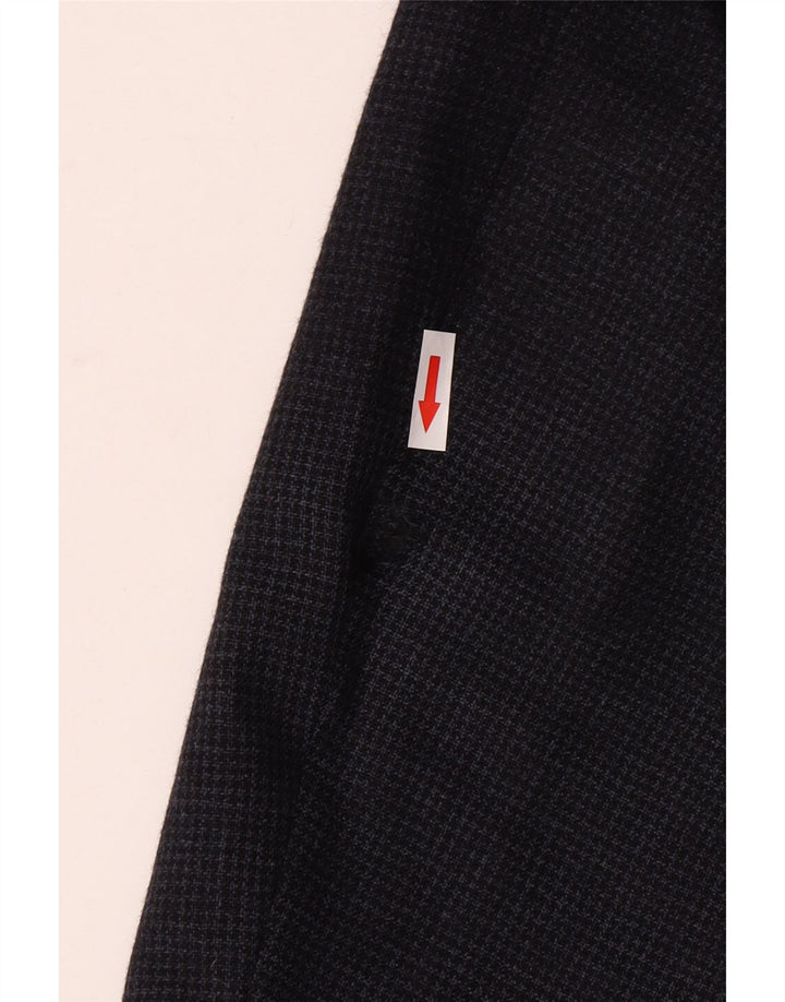 Jaqueta Blazer Masculina Hugo Boss com 2 Botões Reino Unido 42 XL Azul Marinho Houndstooth