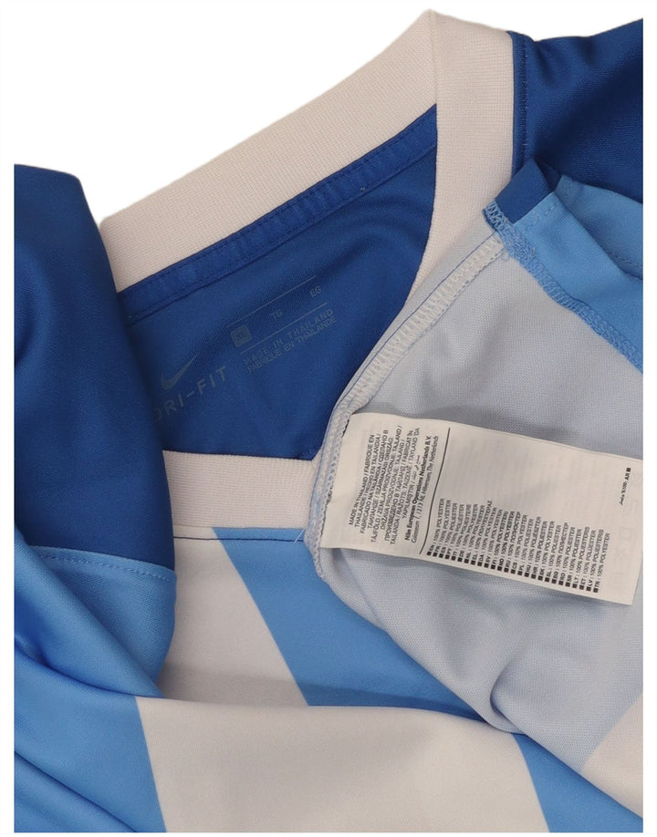 Camiseta masculina Nike Dri Fit Top XL poliéster listrado azul