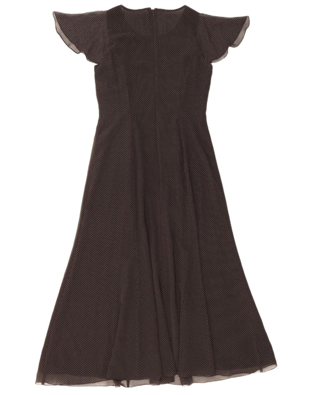 FRANK USHER Womens Maxi Dress UK 12 Medium  Black Spotted Polyester