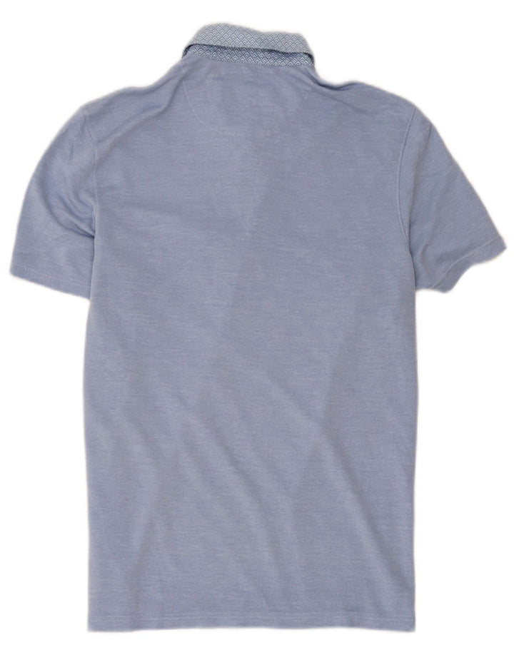 Camisa polo masculina Ted Baker tamanho 3 médio azul modal