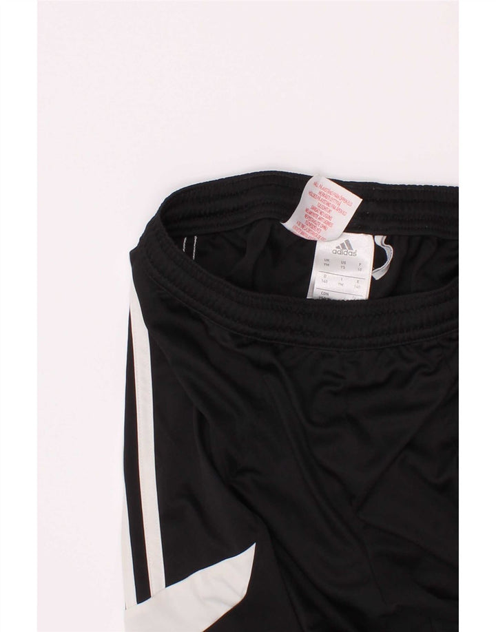 Shorts esportivos masculinos Adidas 9-10 anos médio preto colorblock poliéster
